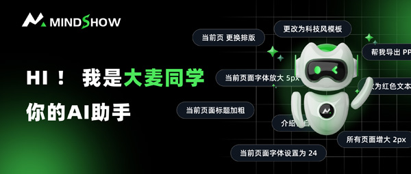 麦当秀 MindShow AIPPT AI一键生成PPT